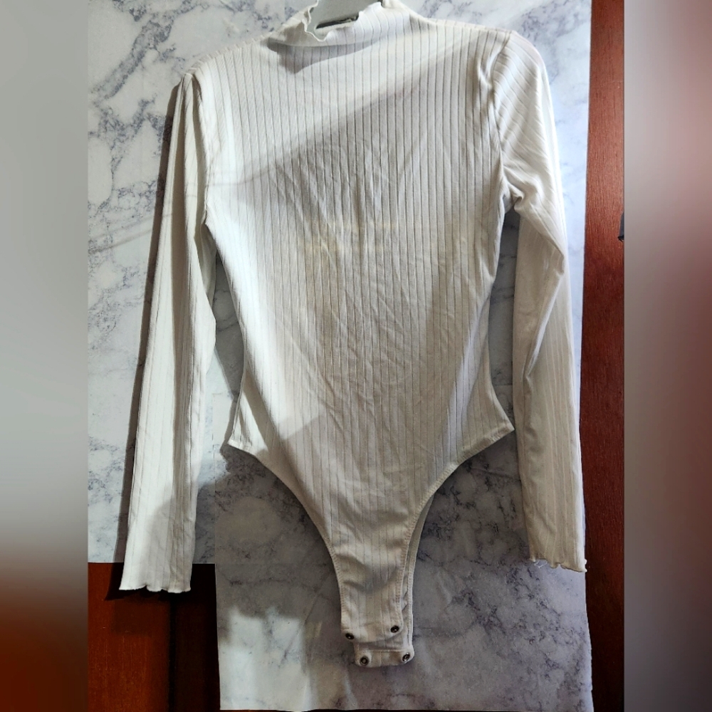 White Long Sleeve Body Suit